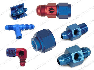 Gauge Adapters in Blue / Blue & Red