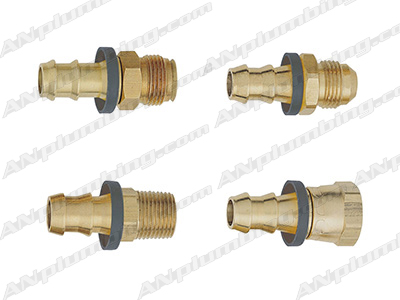 Push-on Hose Ends in Brass